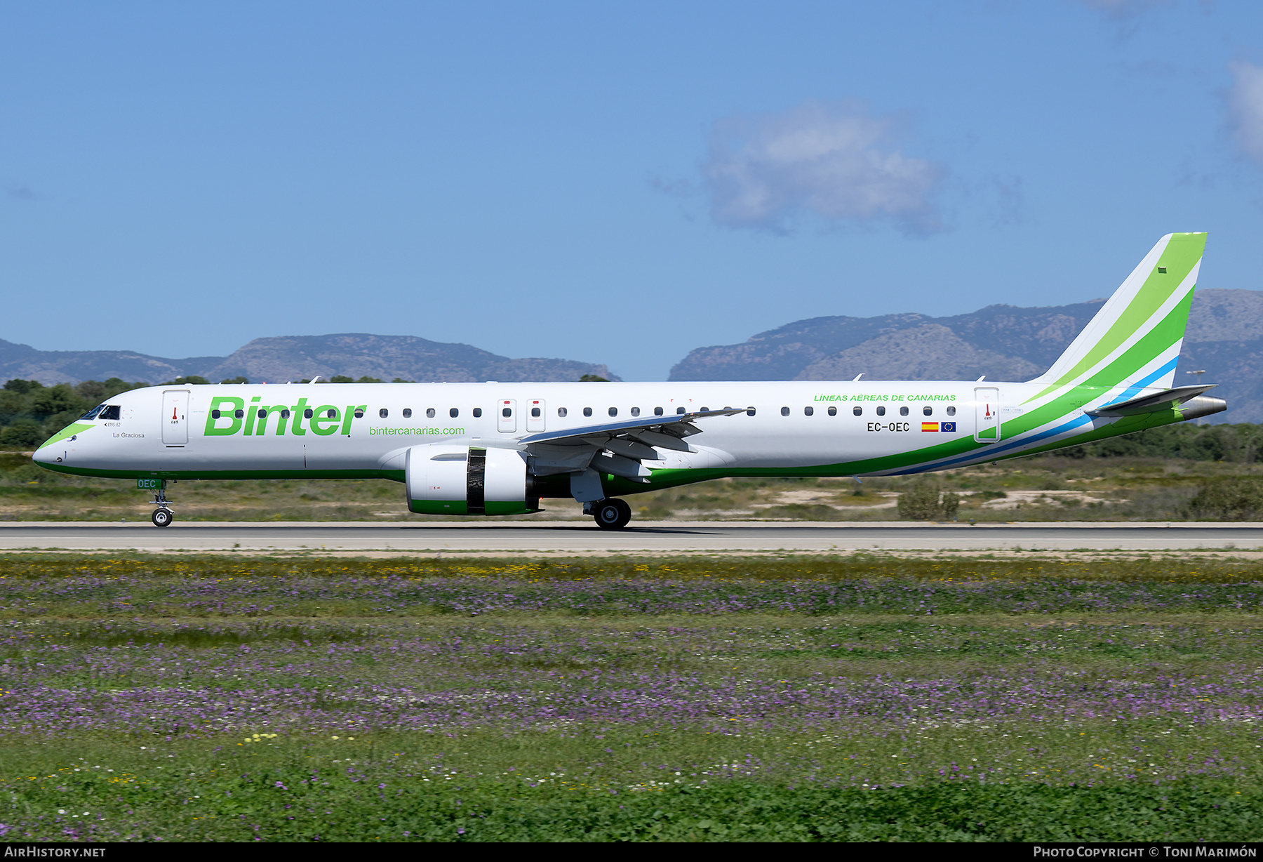 Aircraft Photo of EC-OEC | Embraer 195-E2 (ERJ-190-400) | Binter Canarias | AirHistory.net #800337