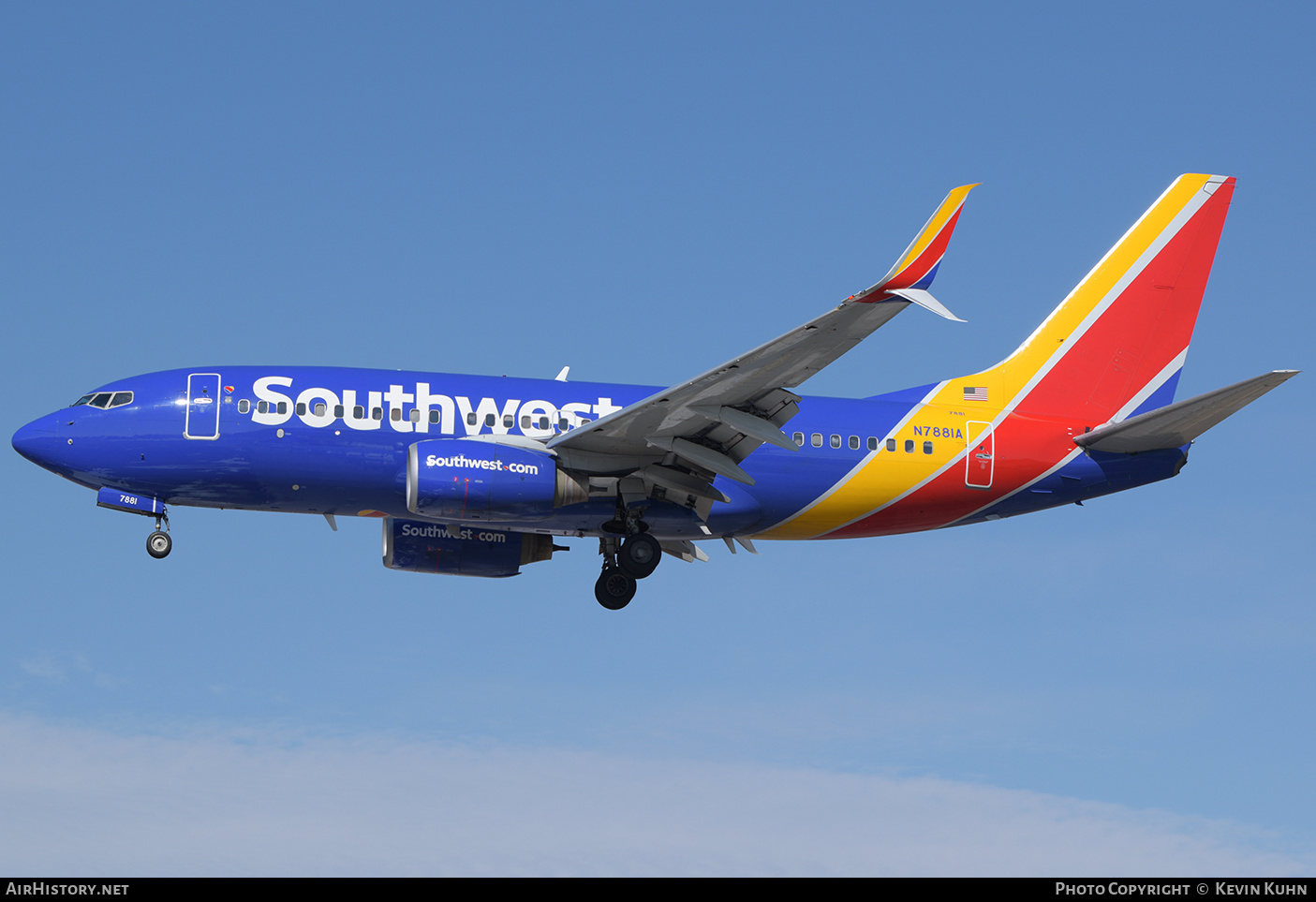 Aircraft Photo of N7881A | Boeing 737-7CT | Southwest Airlines | AirHistory.net #800375
