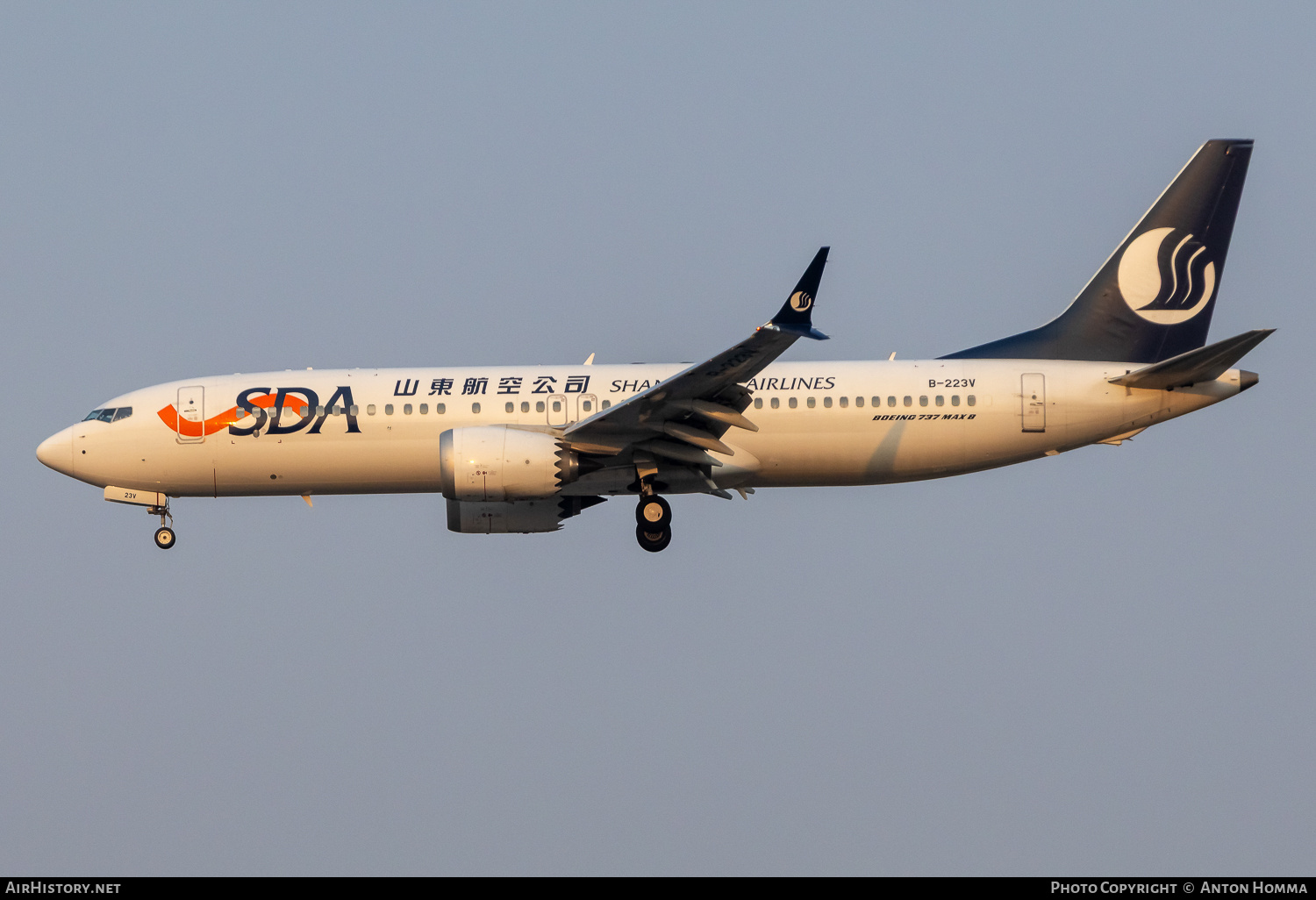 Aircraft Photo of B-223V | Boeing 737-8 Max 8 | Shandong Airlines - SDA | AirHistory.net #800450