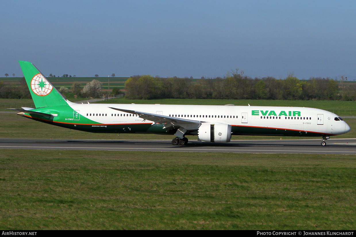 Aircraft Photo of B-17802 | Boeing 787-10 Dreamliner | EVA Air | AirHistory.net #800481
