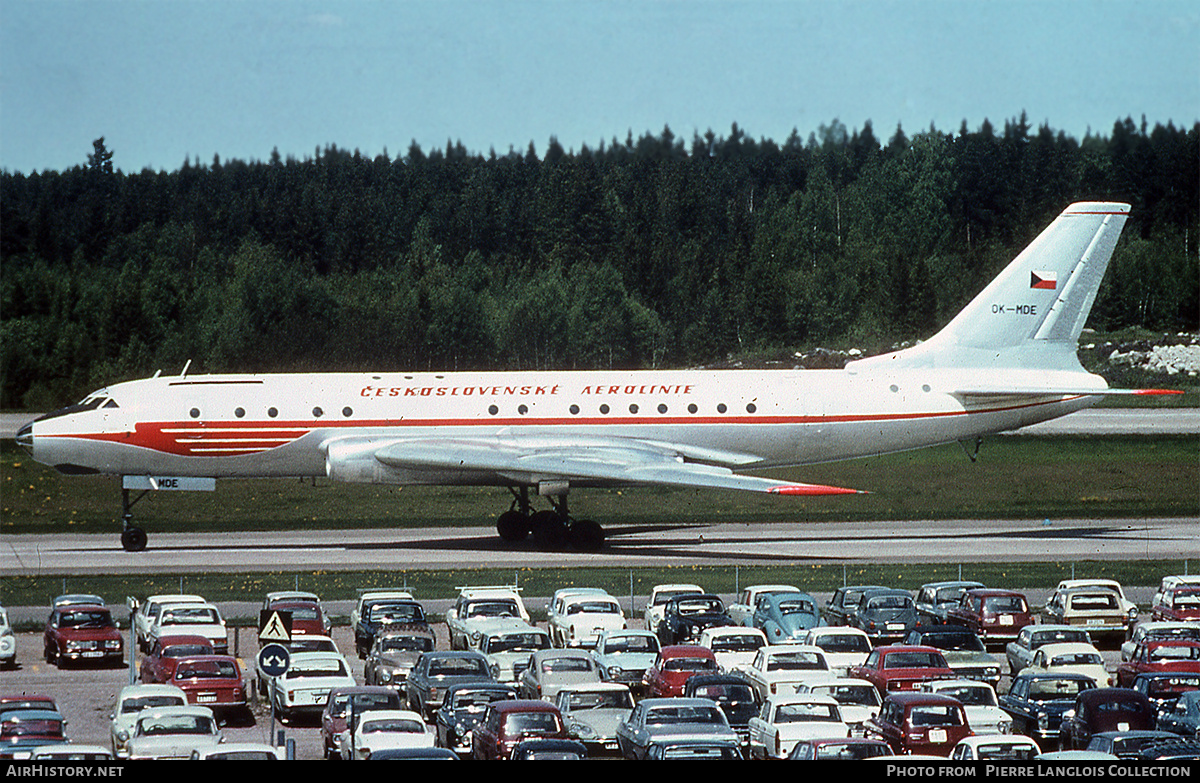 Aircraft Photo of OK-MDE | Tupolev Tu-104A | ČSA - Československé Aerolinie - Czechoslovak Airlines | AirHistory.net #800505