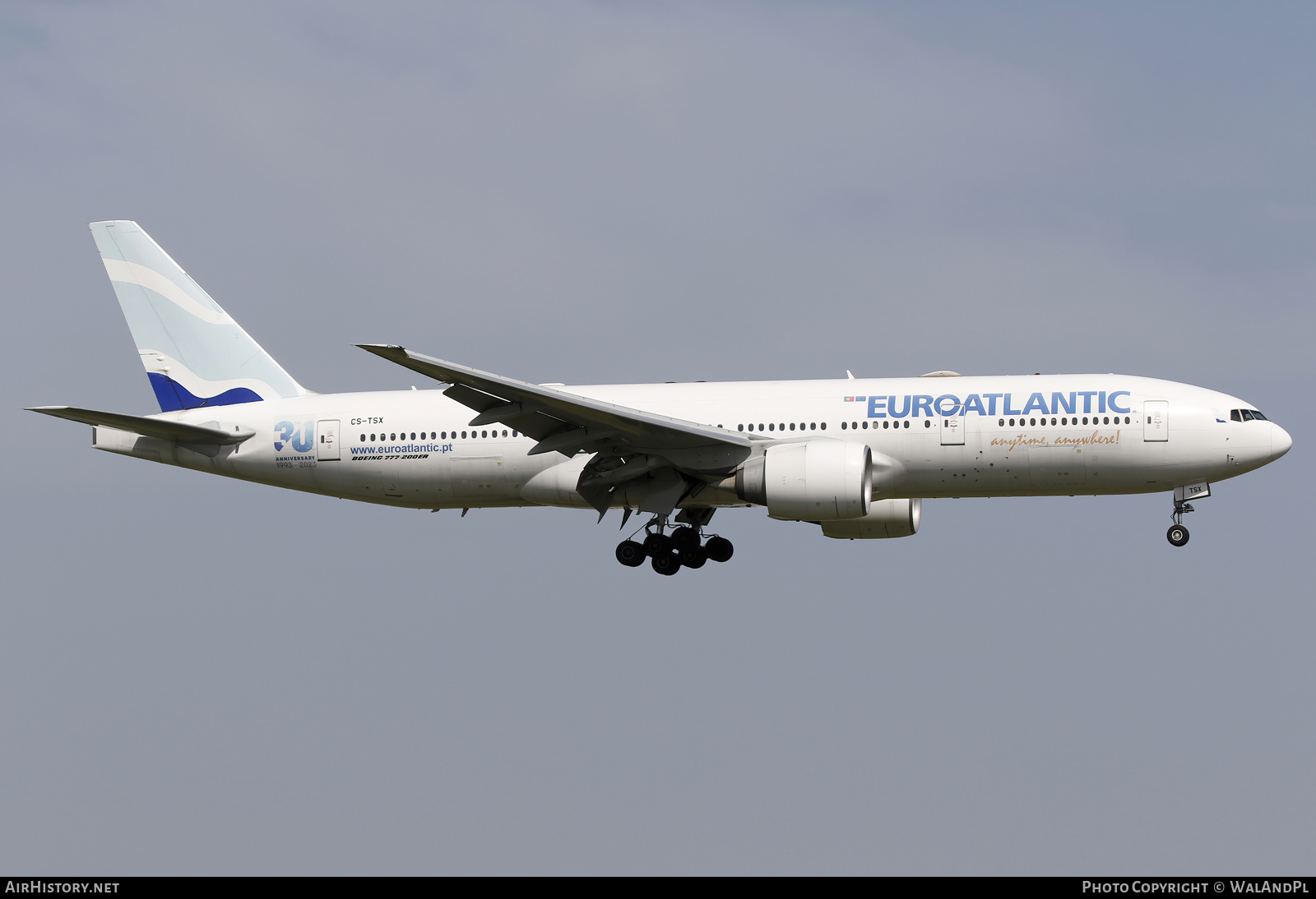 Aircraft Photo of CS-TSX | Boeing 777-243/ER | Euro Atlantic Airways | AirHistory.net #800538