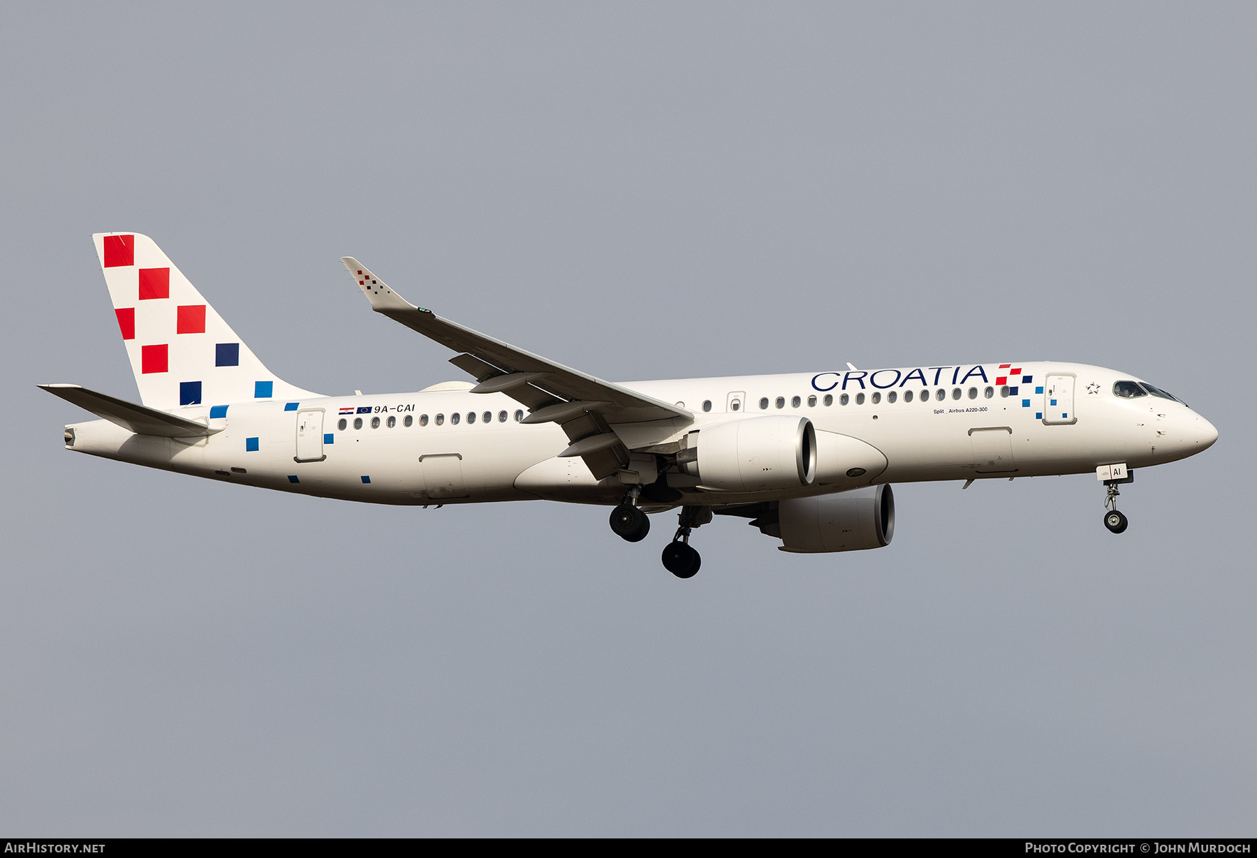 Aircraft Photo of 9A-CAI | Airbus A220-300 (BD-500-1A11) | Croatia Airlines | AirHistory.net #800548