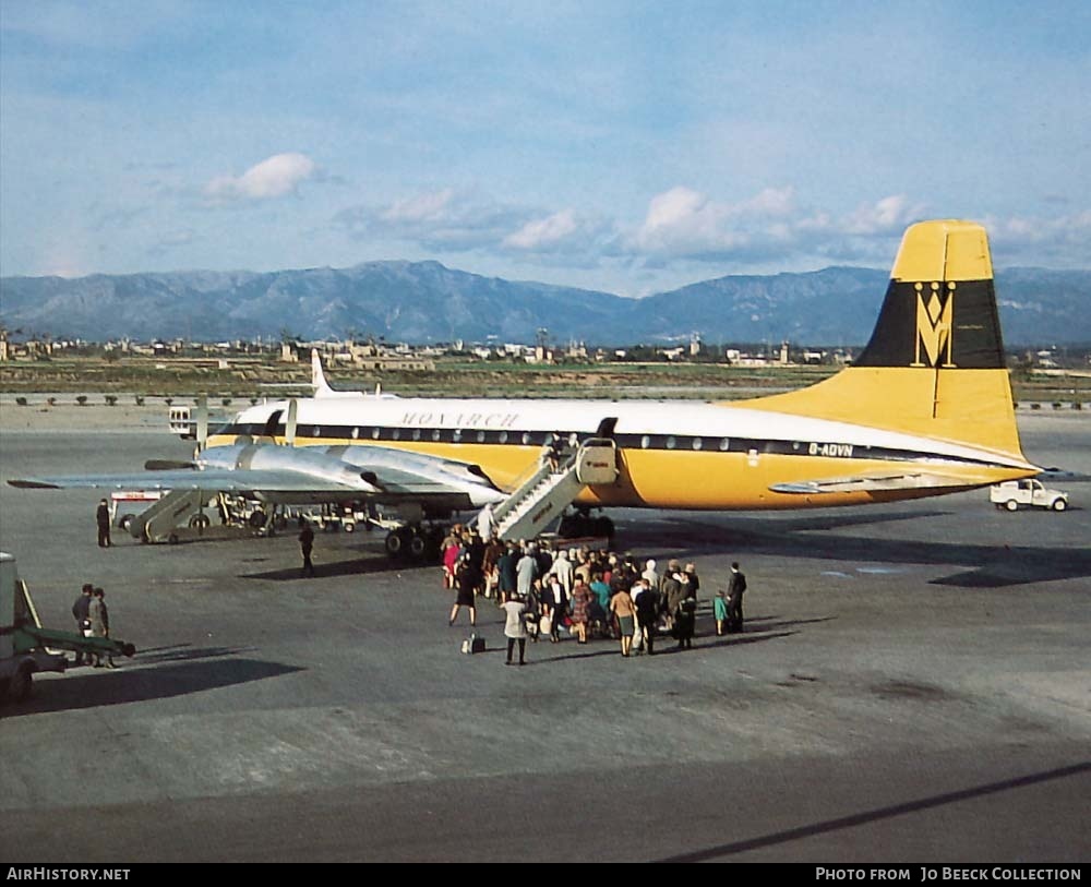 Aircraft Photo of G-AOVN | Bristol 175 Britannia 312 | Monarch Airlines | AirHistory.net #800883