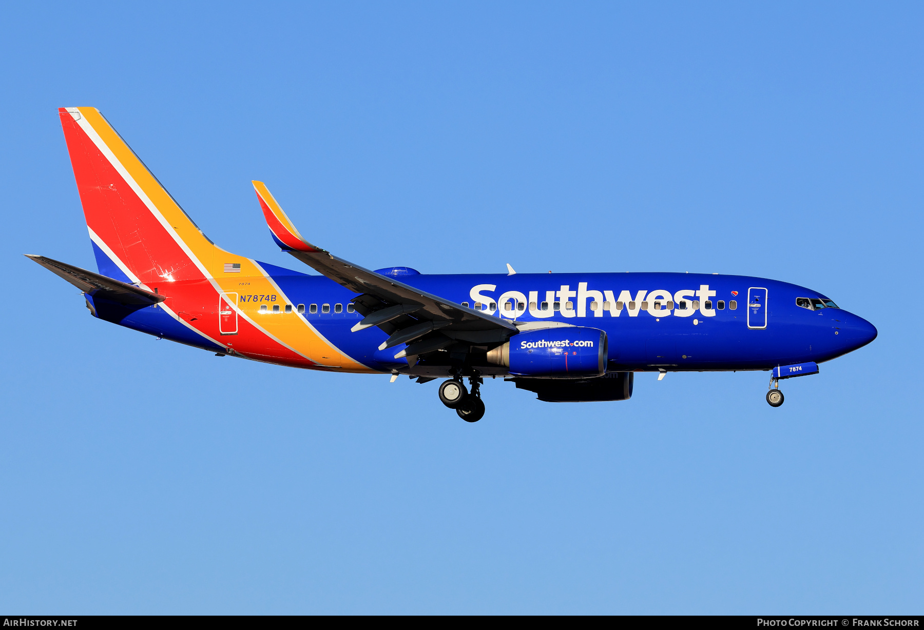 Aircraft Photo of N7874B | Boeing 737-7Q8 | Southwest Airlines | AirHistory.net #800929