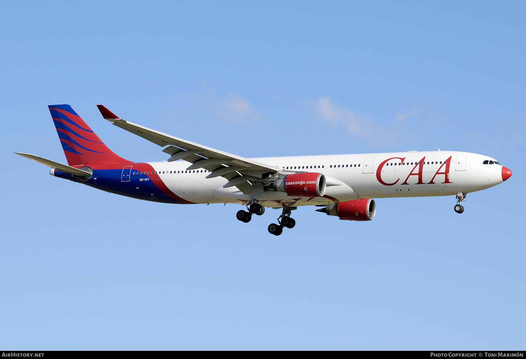 Aircraft Photo of 9H-HFI | Airbus A330-302 | CAA - Compagnie Africaine d'Aviation | AirHistory.net #800975
