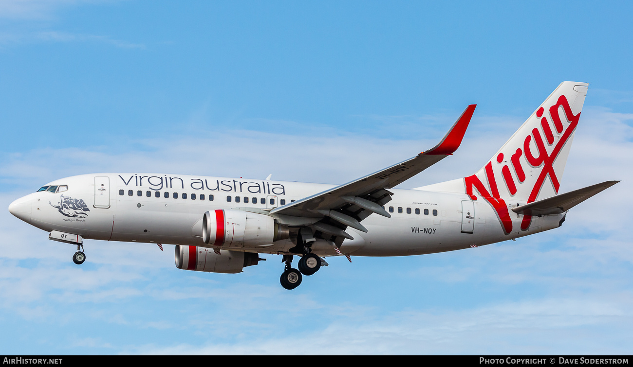 Aircraft Photo of VH-NQY | Boeing 737-7K2 | Virgin Australia Airlines | AirHistory.net #801034