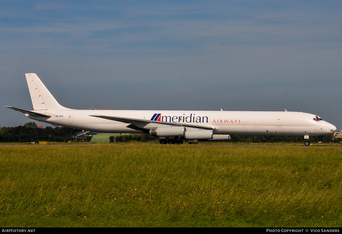 Aircraft Photo of 9G-AXA | McDonnell Douglas DC-8-63(F) | Meridian Airways | AirHistory.net #801214