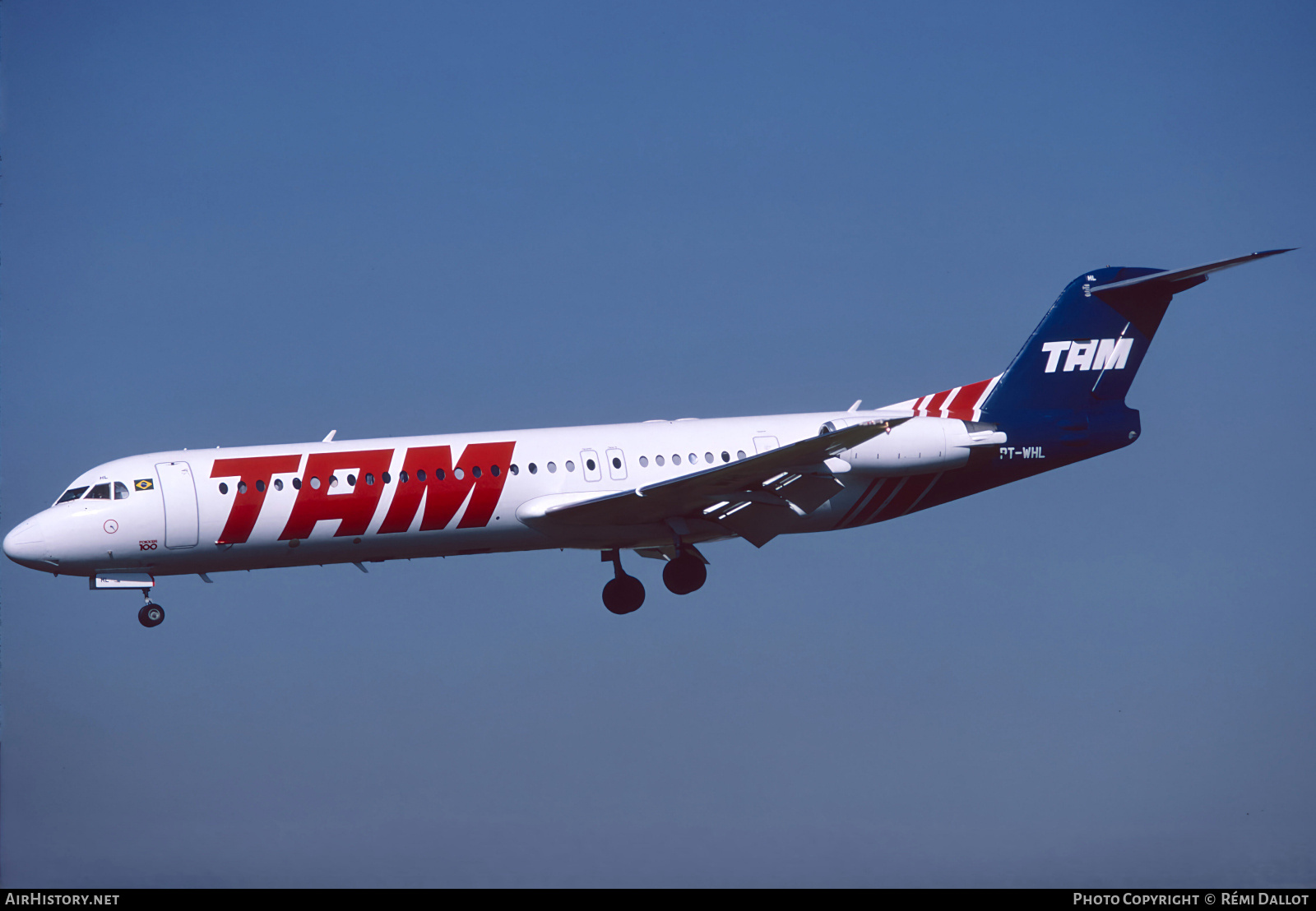 Aircraft Photo of PT-WHL | Fokker 100 (F28-0100) | TAM Linhas Aéreas | AirHistory.net #801267