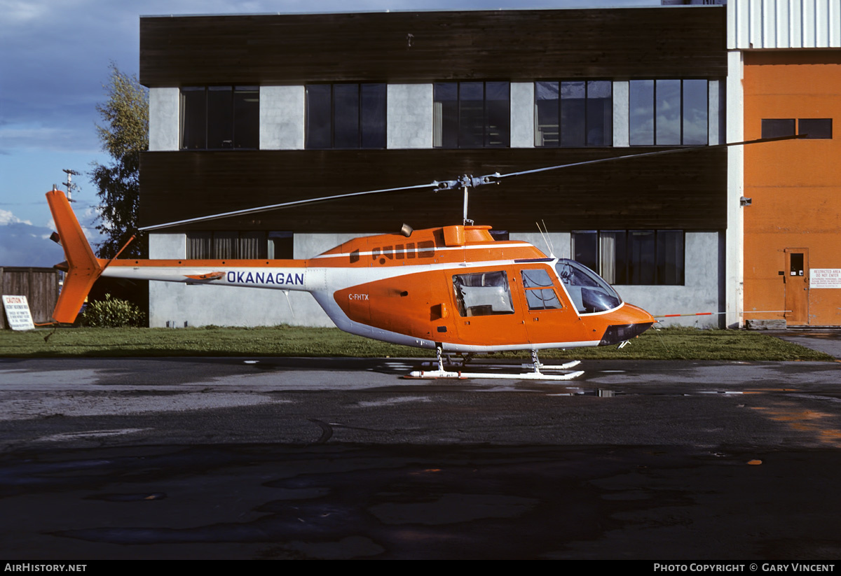 Aircraft Photo of C-FHTX | Bell 206B JetRanger II | Okanagan Helicopters | AirHistory.net #801383