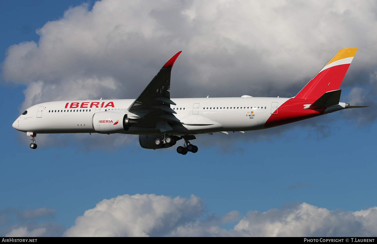 Aircraft Photo of F-WZGK | Airbus A350-941 | Iberia | AirHistory.net #801410