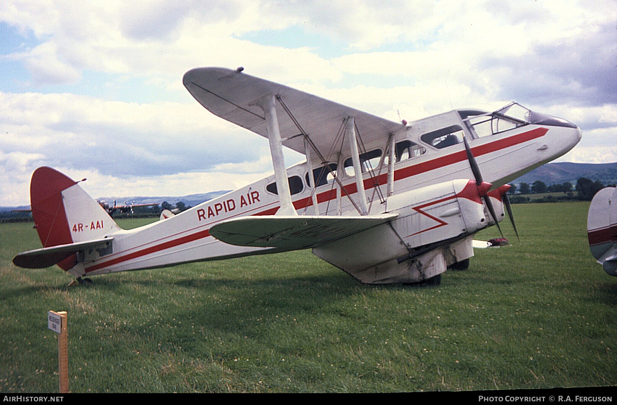Aircraft Photo of 4R-AAI | De Havilland D.H. 89A Dragon Rapide | Rapid Air Sri Lanka | AirHistory.net #801430