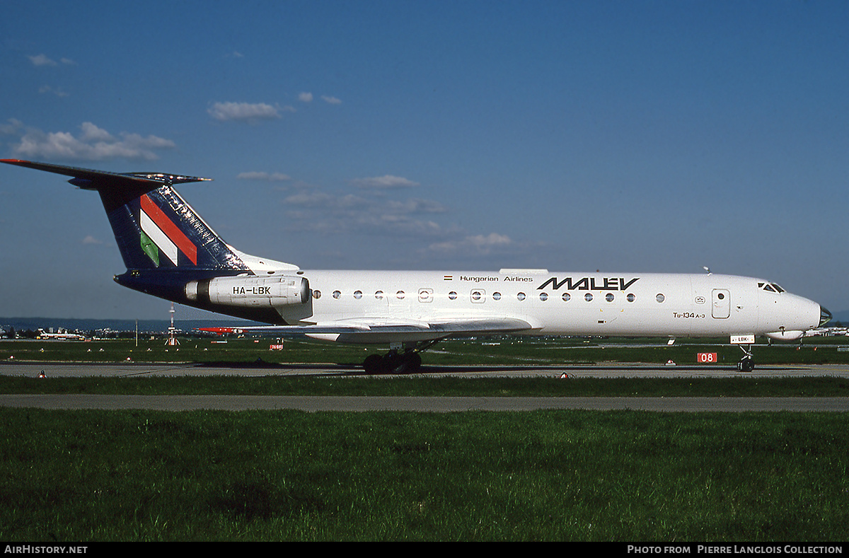 Aircraft Photo of HA-LBK | Tupolev Tu-134A | Malév - Hungarian Airlines | AirHistory.net #801708