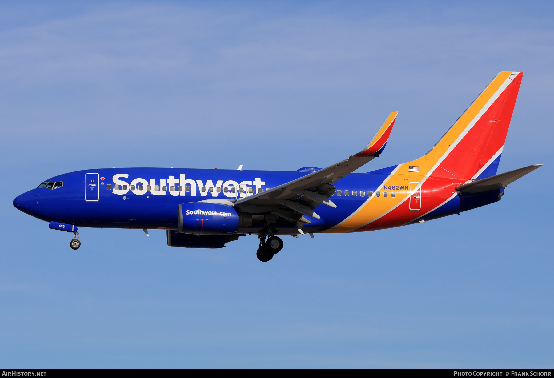 Aircraft Photo of N482WN | Boeing 737-7H4 | Southwest Airlines | AirHistory.net #801813