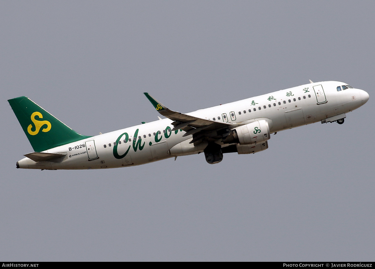 Aircraft Photo of B-1026 | Airbus A320-214 | Spring Airlines | AirHistory.net #801818
