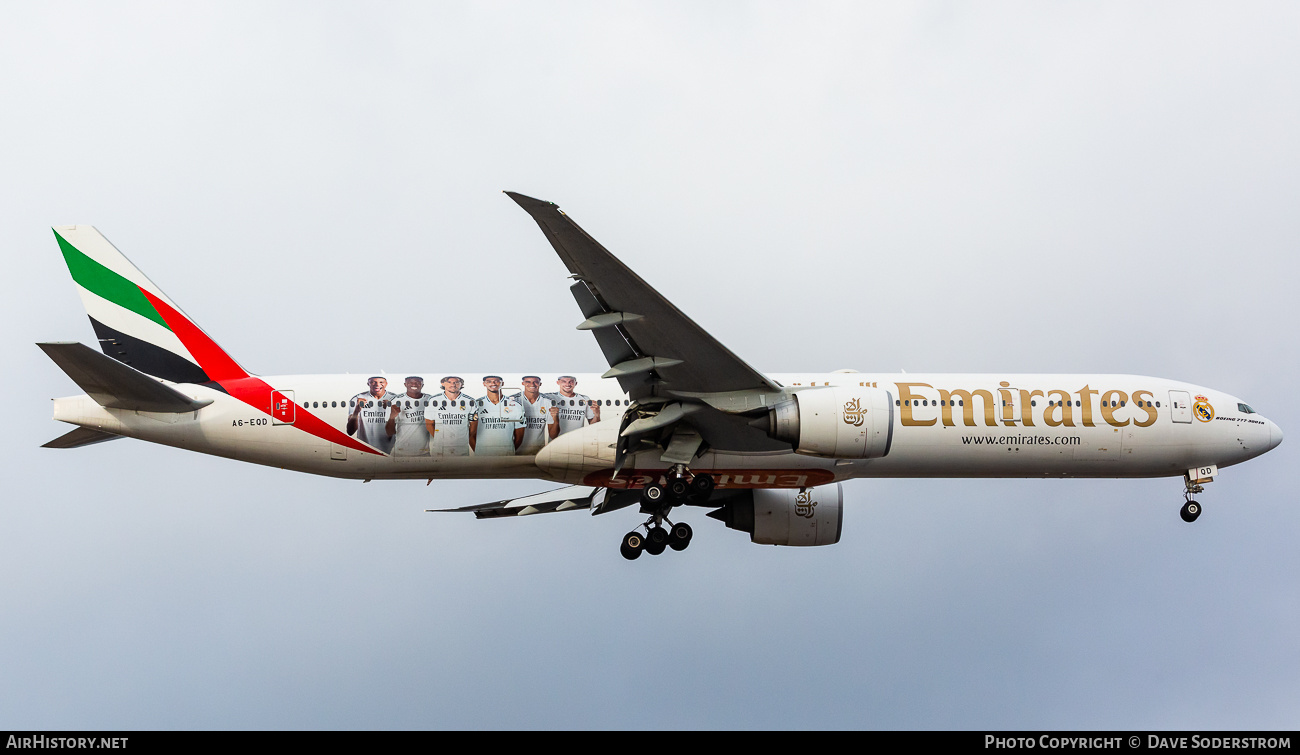 Aircraft Photo of A6-EQD | Boeing 777-300/ER | Emirates | AirHistory.net #801928