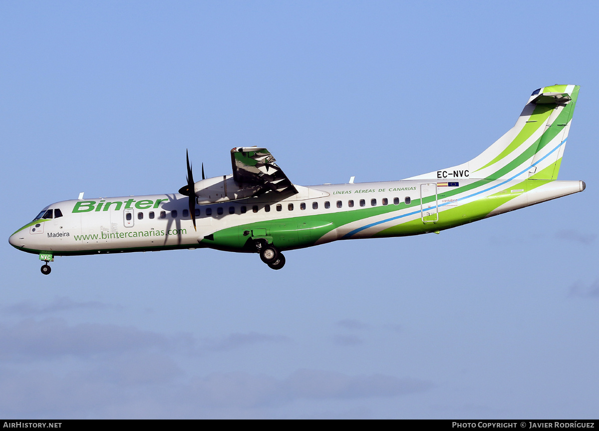 Aircraft Photo of EC-NVC | ATR ATR-72-600 (ATR-72-212A) | Binter Canarias | AirHistory.net #801985