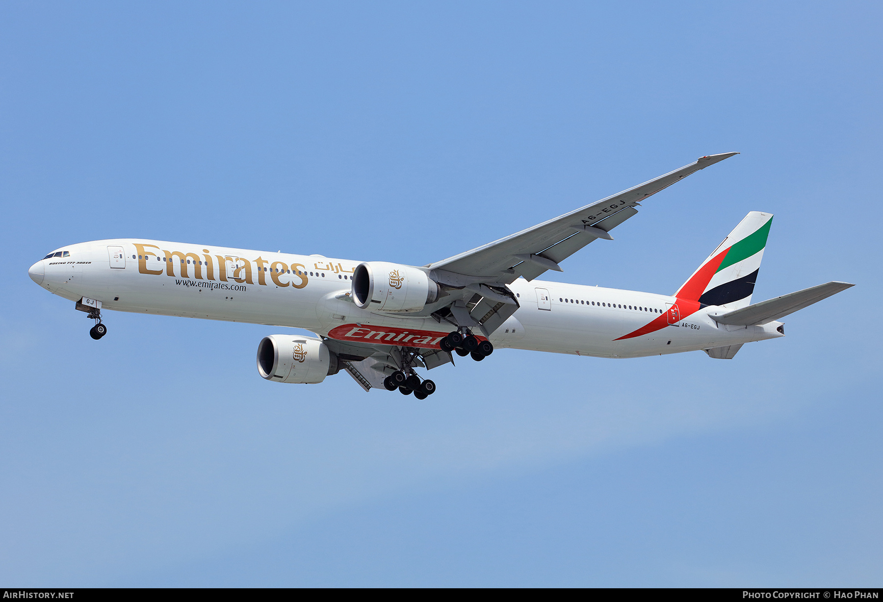 Aircraft Photo of A6-EGJ | Boeing 777-31H/ER | Emirates | AirHistory.net #802089