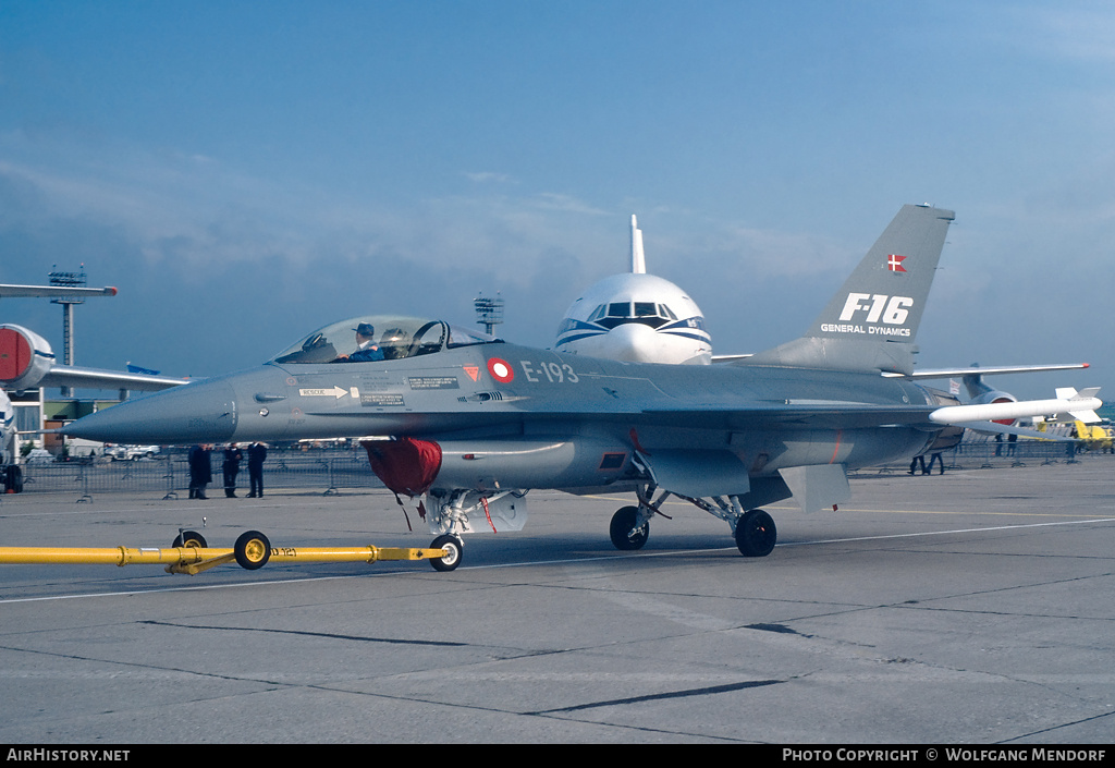 Aircraft Photo of E-193 | General Dynamics F-16A Fighting Falcon | Denmark - Air Force | AirHistory.net #802278