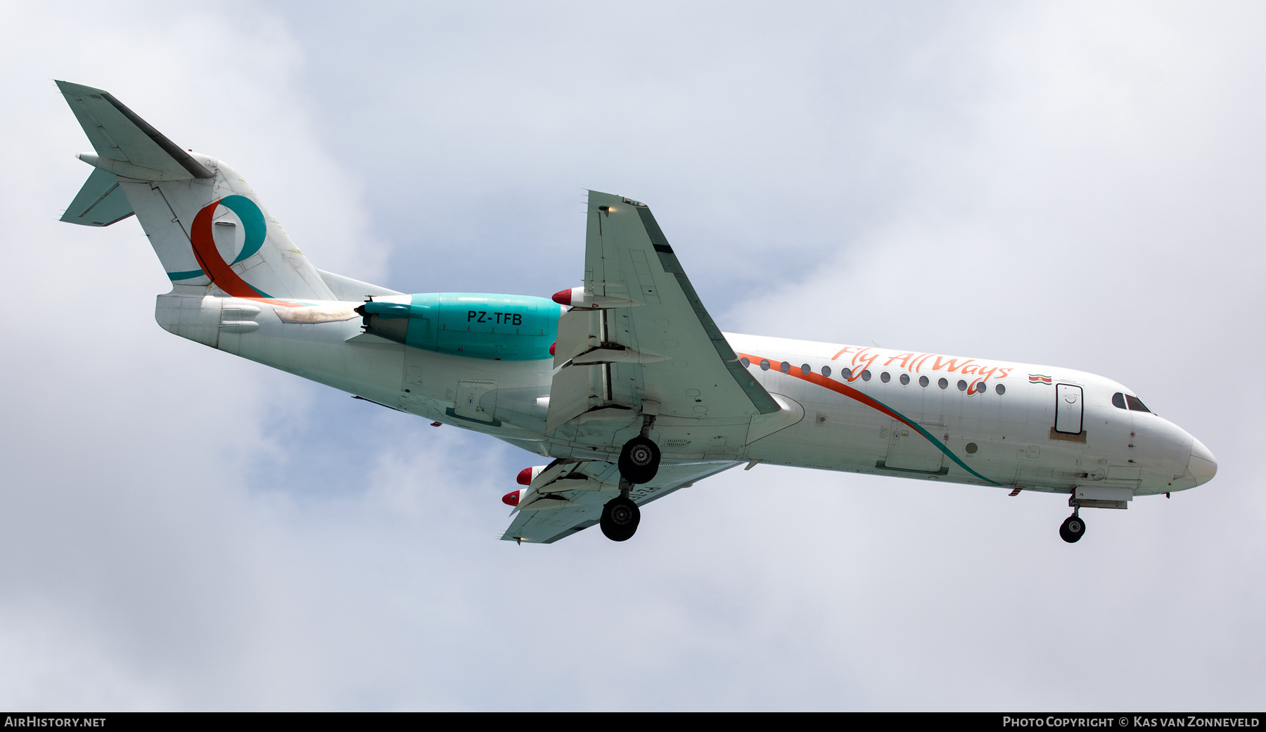 Aircraft Photo of PZ-TFB | Fokker 70 (F28-0070) | Fly All Ways | AirHistory.net #802391