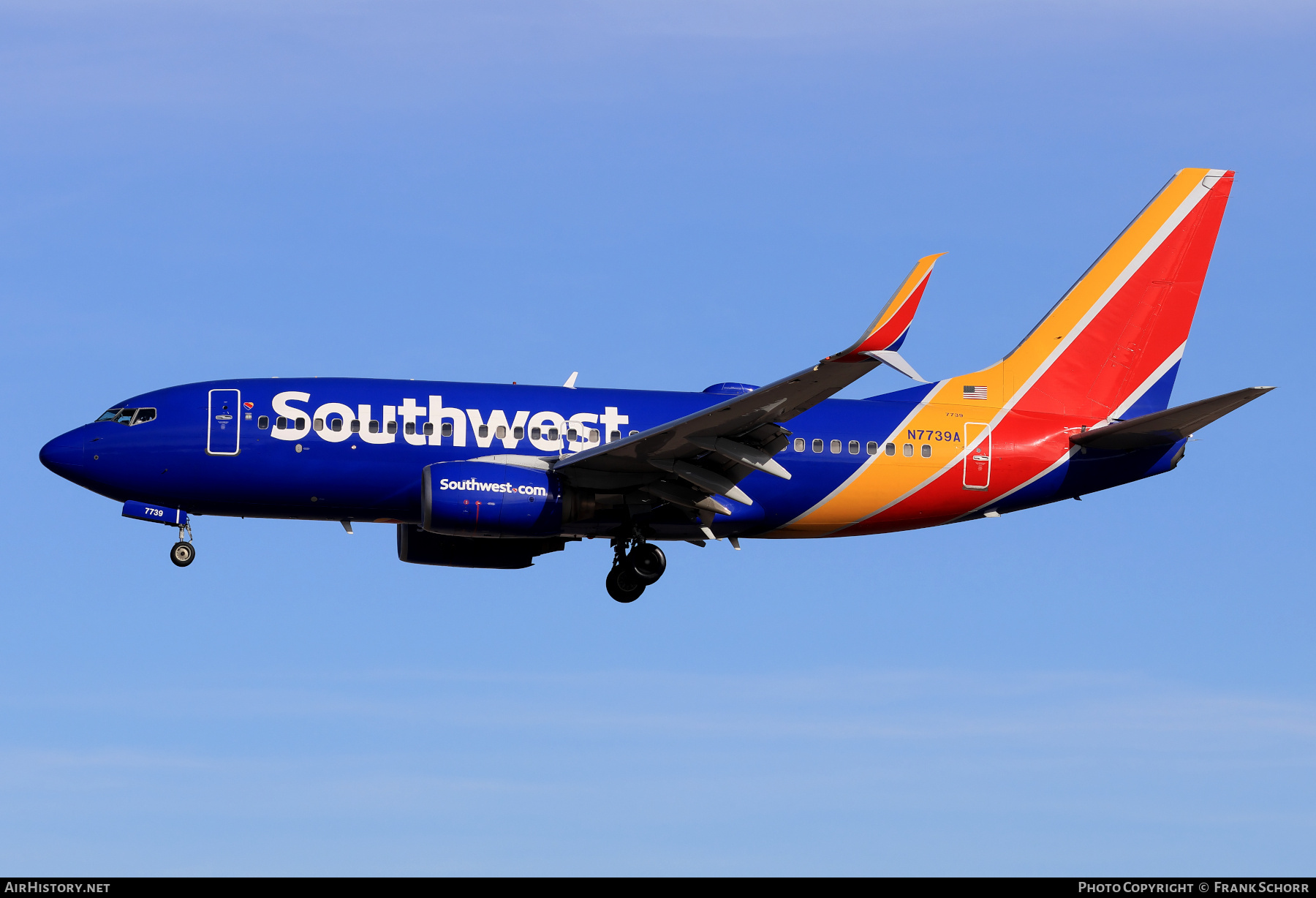Aircraft Photo of N7739A | Boeing 737-7BD | Southwest Airlines | AirHistory.net #802410