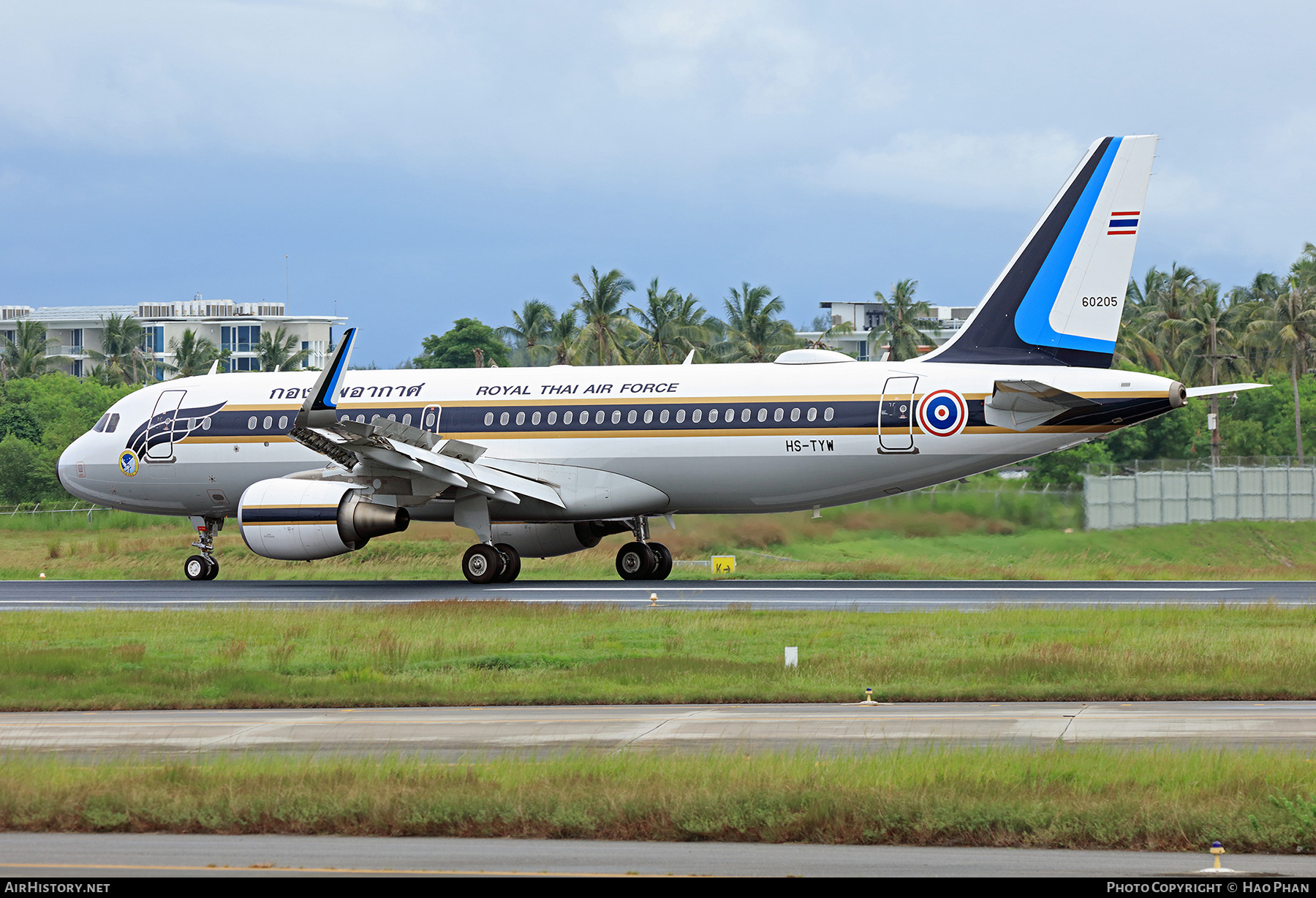 Aircraft Photo of L15K-2/63 / HS-TYW / 60205 | Airbus ACJ320 (A320-214/CJ) | Thailand - Air Force | AirHistory.net #802433