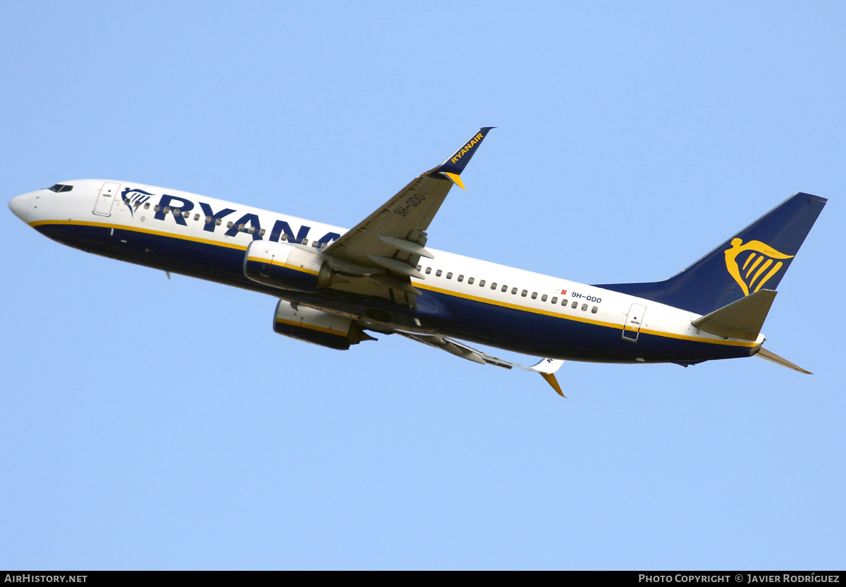 Aircraft Photo of 9H-QDO | Boeing 737-800 | Ryanair | AirHistory.net #802521