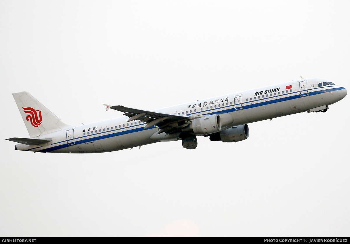 Aircraft Photo of B-6362 | Airbus A321-213 | Air China | AirHistory.net #802591