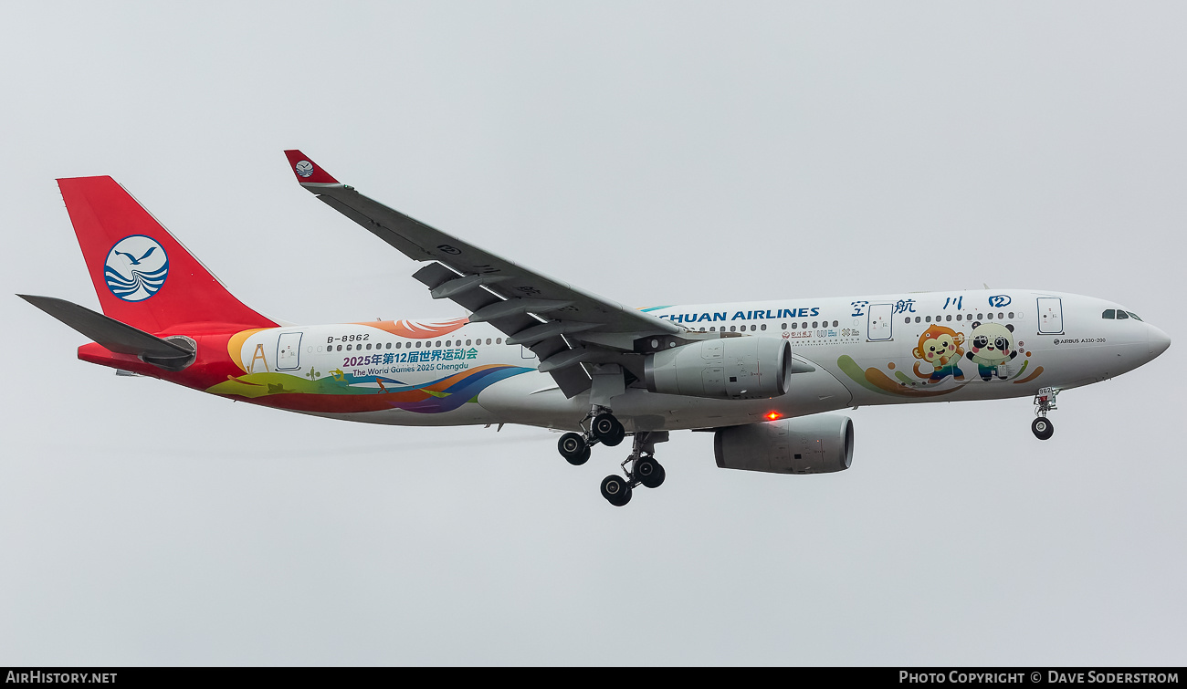 Aircraft Photo of B-8962 | Airbus A330-243 | Sichuan Airlines | AirHistory.net #802883