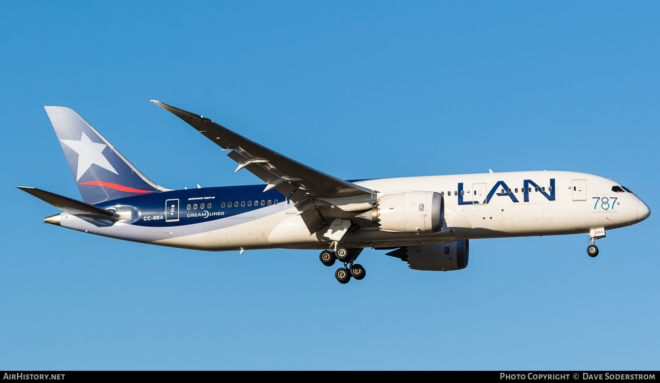 Aircraft Photo of CC-BBA | Boeing 787-8 Dreamliner | LAN Airlines - Línea Aérea Nacional | AirHistory.net #802970