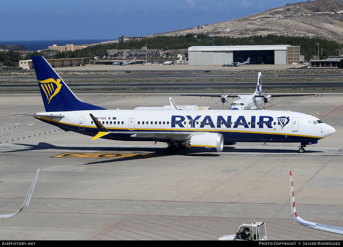 Aircraft Photo of 9H-VUX | Boeing 737-8200 Max 200 | Ryanair | AirHistory.net #803032