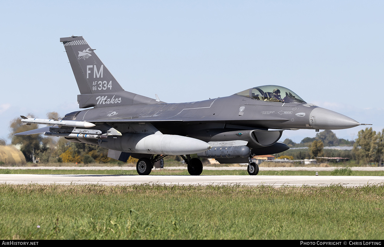 Aircraft Photo of 86-0334 / 86-334 | General Dynamics F-16C Fighting Falcon | USA - Air Force | AirHistory.net #803154