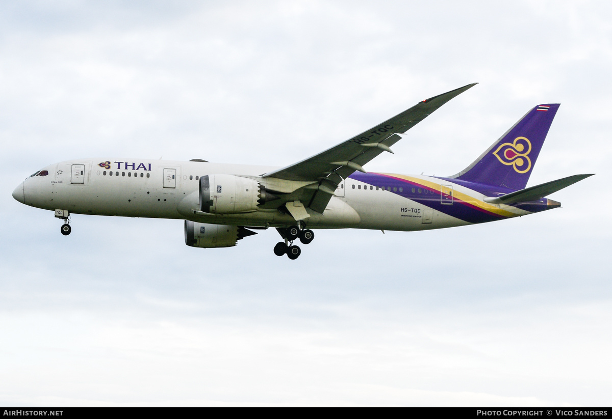 Aircraft Photo of HS-TQC | Boeing 787-8 Dreamliner | Thai Airways International | AirHistory.net #803270