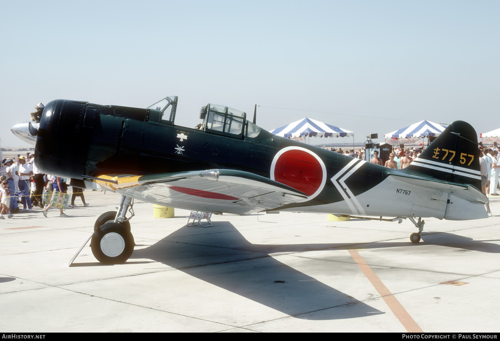 Aircraft Photo of N7757 | North American T-6 / A6M Zero (mod) | Japan - Air Force | AirHistory.net #803275