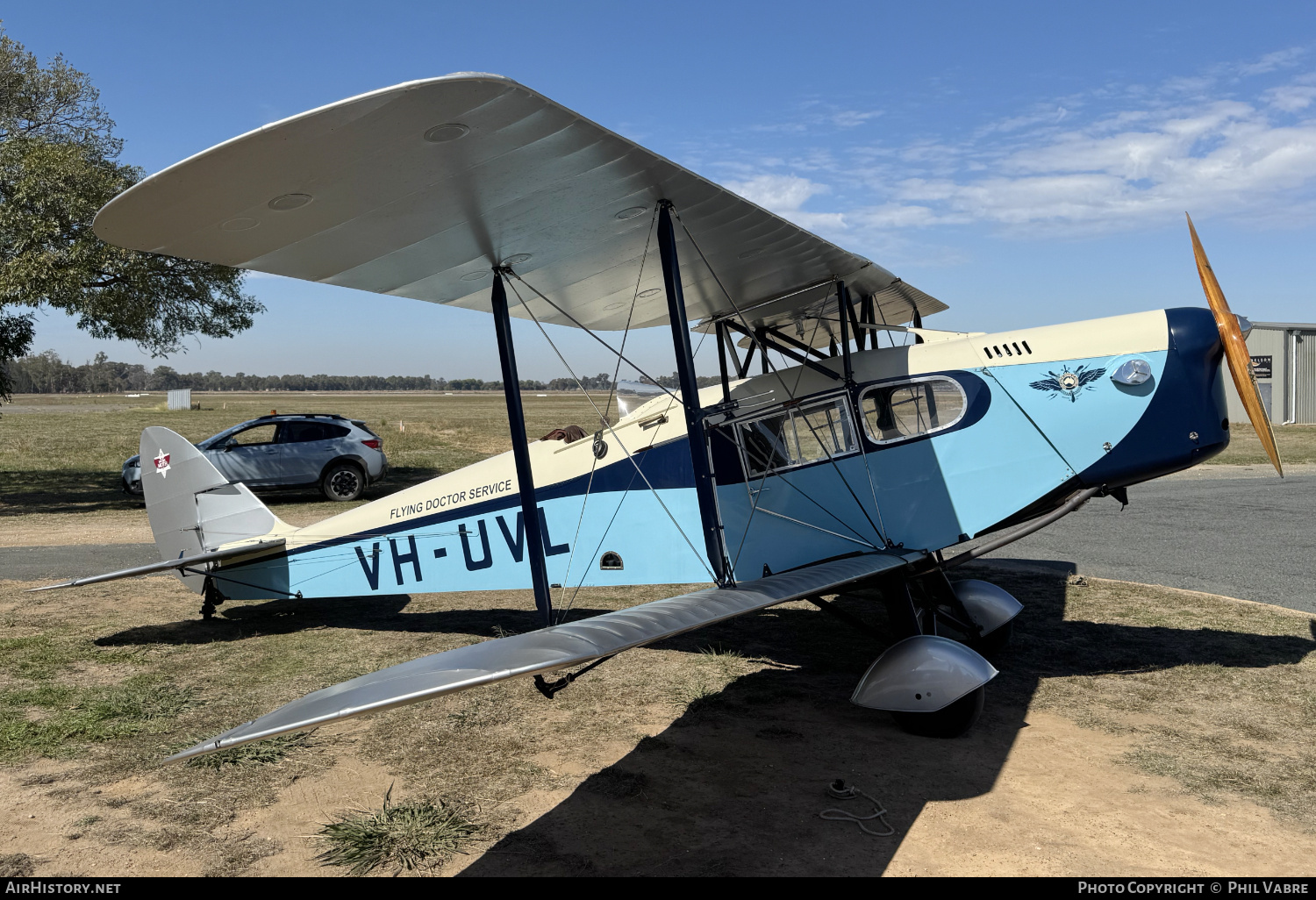 Aircraft Photo of VH-UVL | De Havilland D.H. 83 Fox Moth | Flying Doctor Service of Australia | AirHistory.net #803278