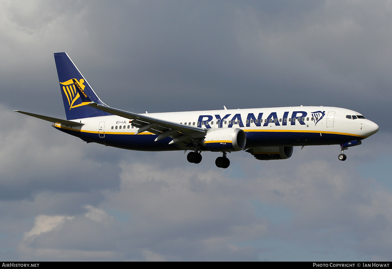 Aircraft Photo of EI-IJL | Boeing 737-8200 Max 200 | Ryanair | AirHistory.net #803307