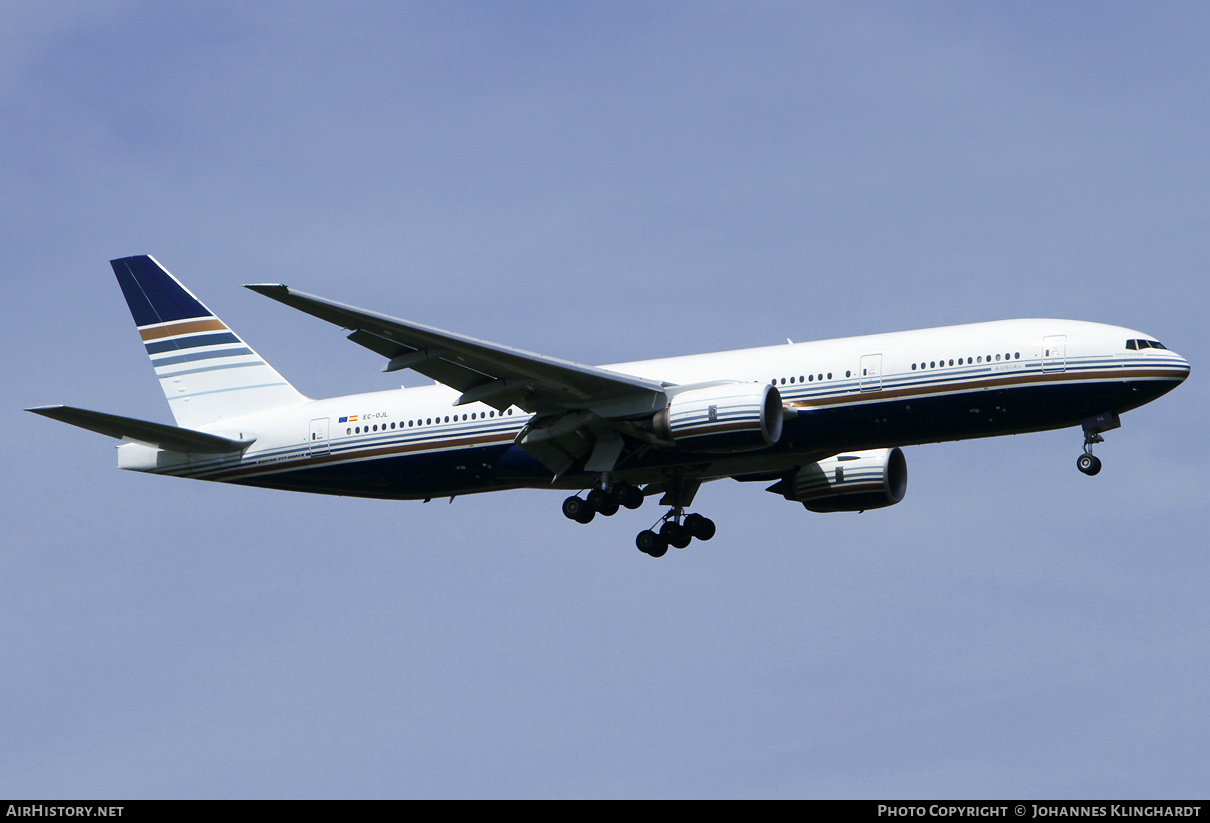 Aircraft Photo of EC-OJL | Boeing 777-219/ER | Privilege Style | AirHistory.net #803308