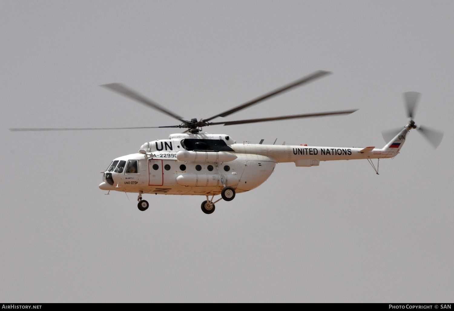 Aircraft Photo of RA-22990 / UNO-073P | Mil Mi-8MTV-1 | United Nations | AirHistory.net #803359