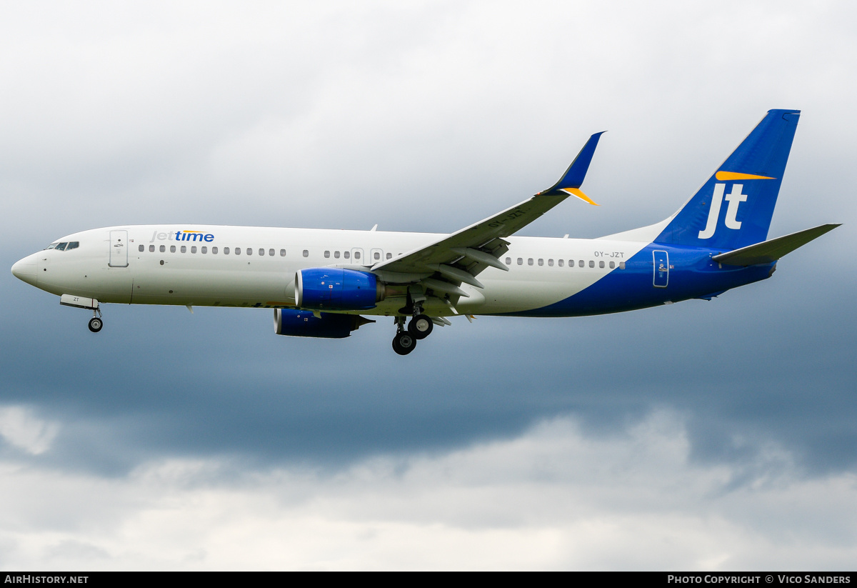 Aircraft Photo of OY-JZT | Boeing 737-8AL | Jettime | AirHistory.net #803377