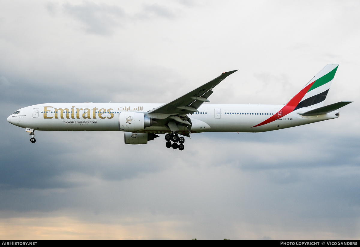 Aircraft Photo of A6-EQK | Boeing 777-300/ER | Emirates | AirHistory.net #803474