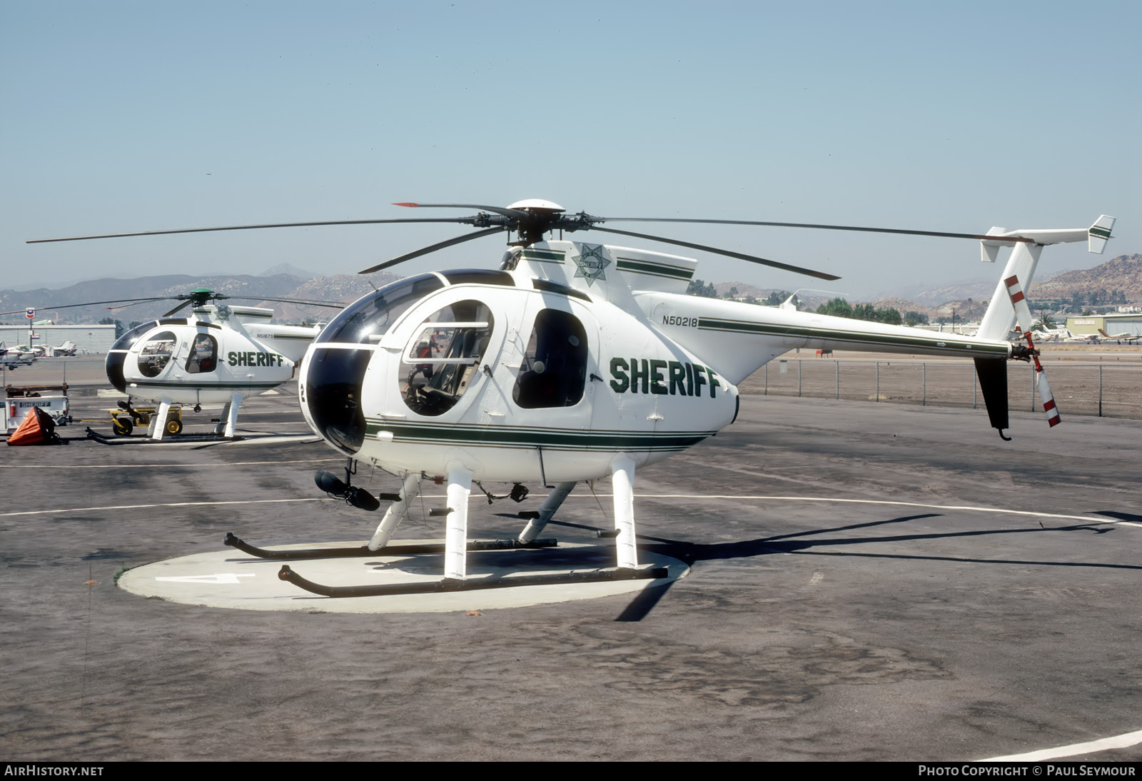 Aircraft Photo of N50218 | Hughes 500D (369D) | San Diego County Sheriff | AirHistory.net #803507