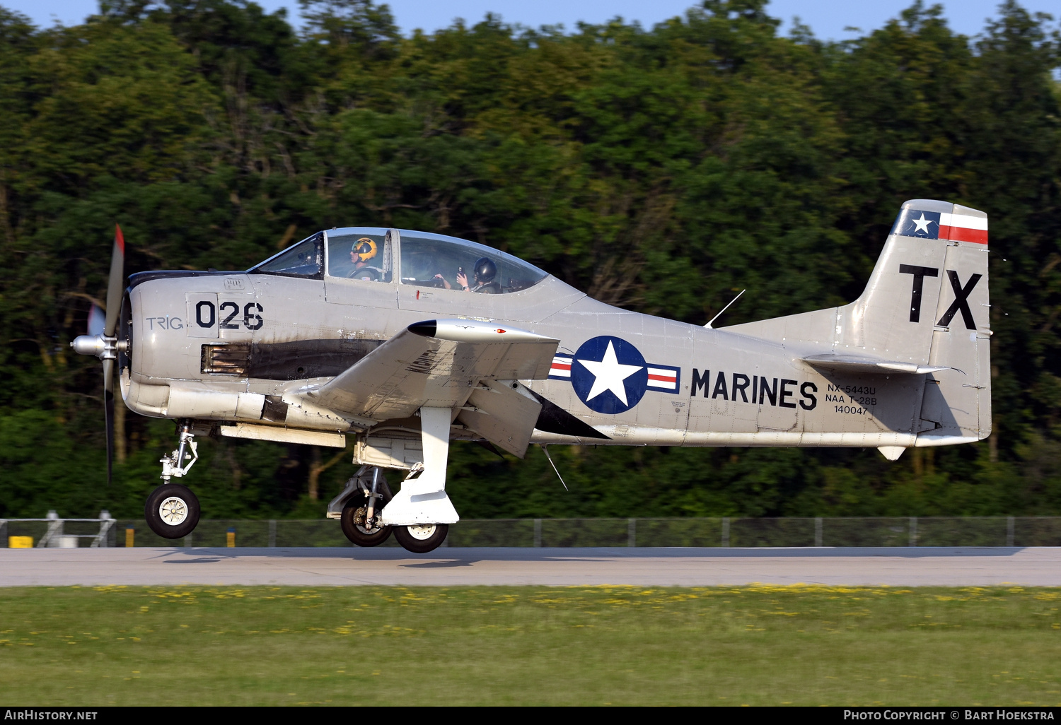 Aircraft Photo of N5443U / 140047 | North American T-28B Trojan | USA - Marines | AirHistory.net #803579