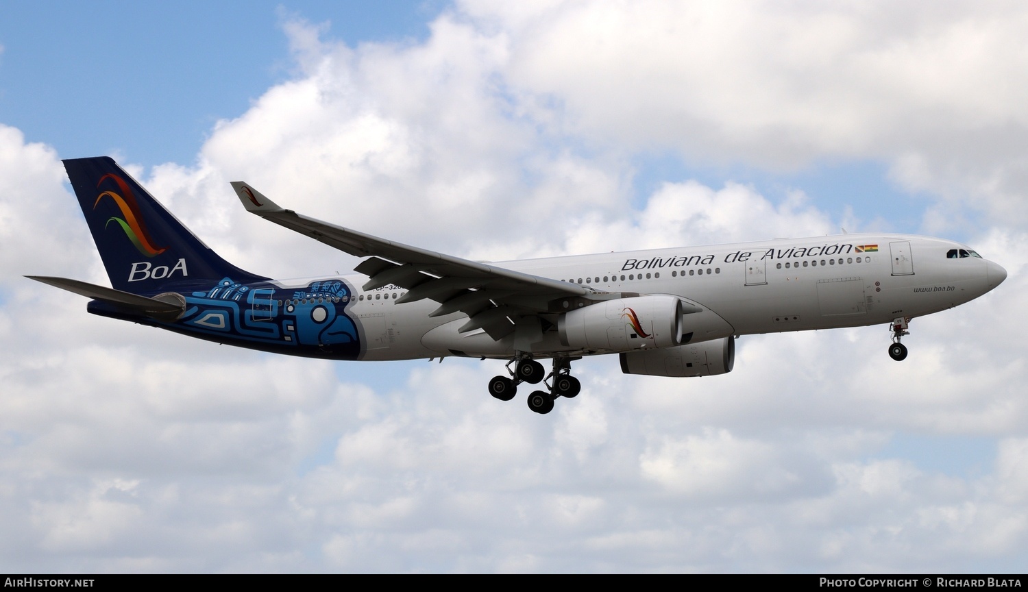 Aircraft Photo of CP-3209 | Airbus A330-243 | Boliviana de Aviación - BoA | AirHistory.net #803583