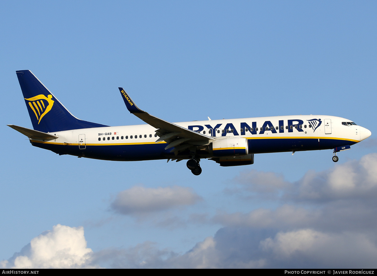 Aircraft Photo of 9H-QAB | Boeing 737-800 | Ryanair | AirHistory.net #803639