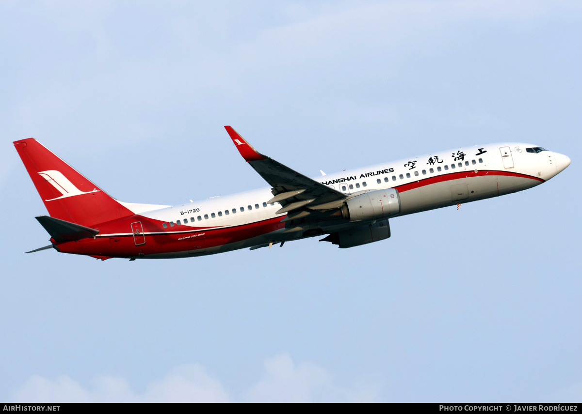 Aircraft Photo of B-1720 | Boeing 737-86D | Shanghai Airlines | AirHistory.net #803837