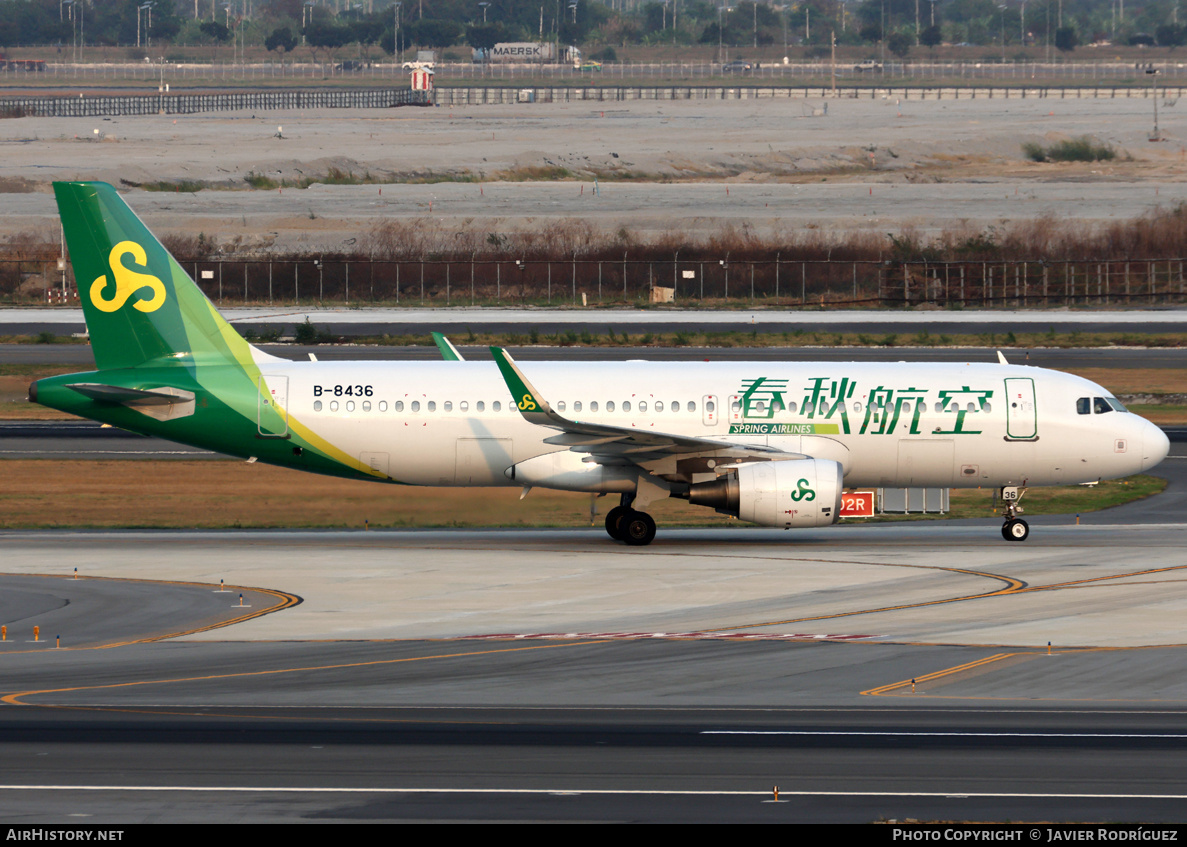 Aircraft Photo of B-8436 | Airbus A320-214 | Spring Airlines | AirHistory.net #803864