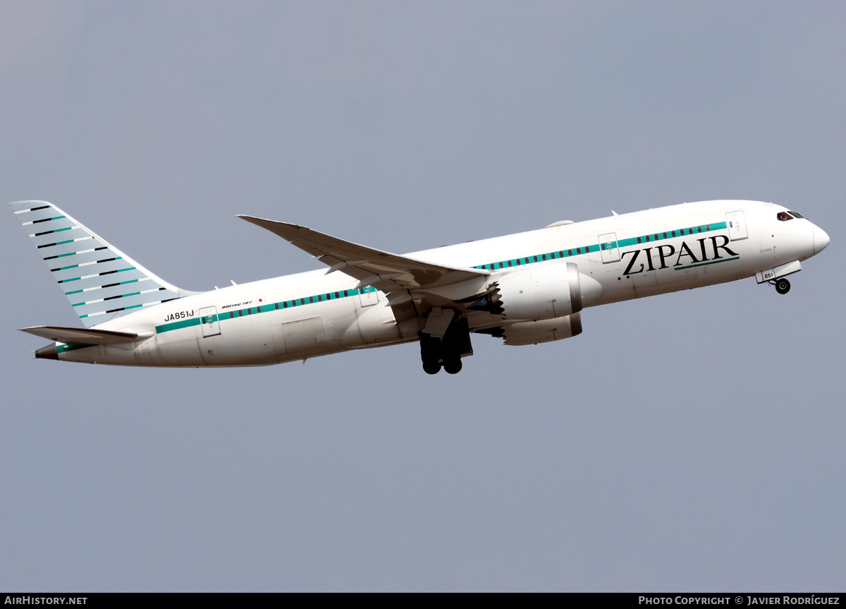 Aircraft Photo of JA851J | Boeing 787-8 Dreamliner | ZipAir | AirHistory.net #803893