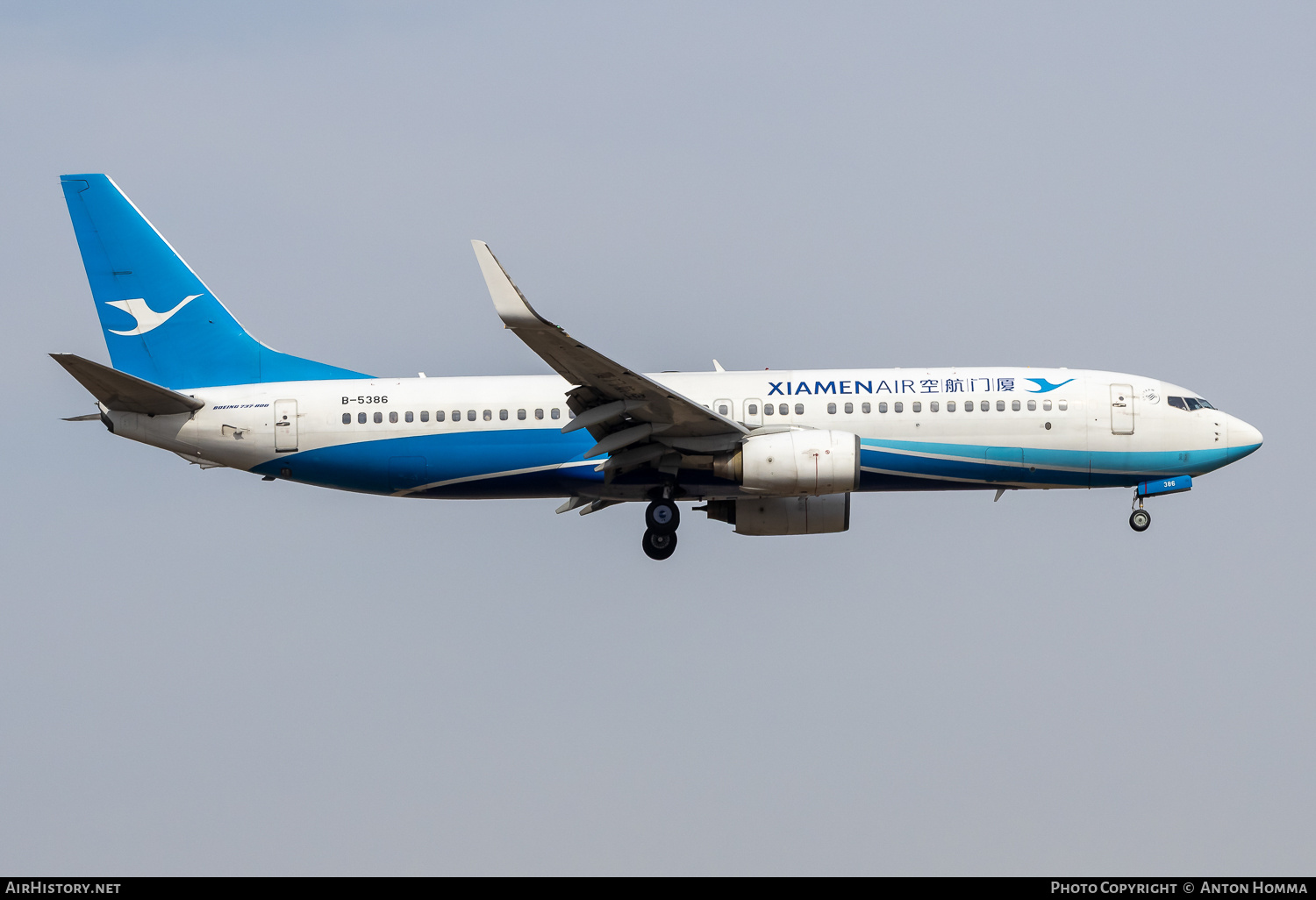 Aircraft Photo of B-5386 | Boeing 737-86N | Xiamen Airlines | AirHistory.net #803908