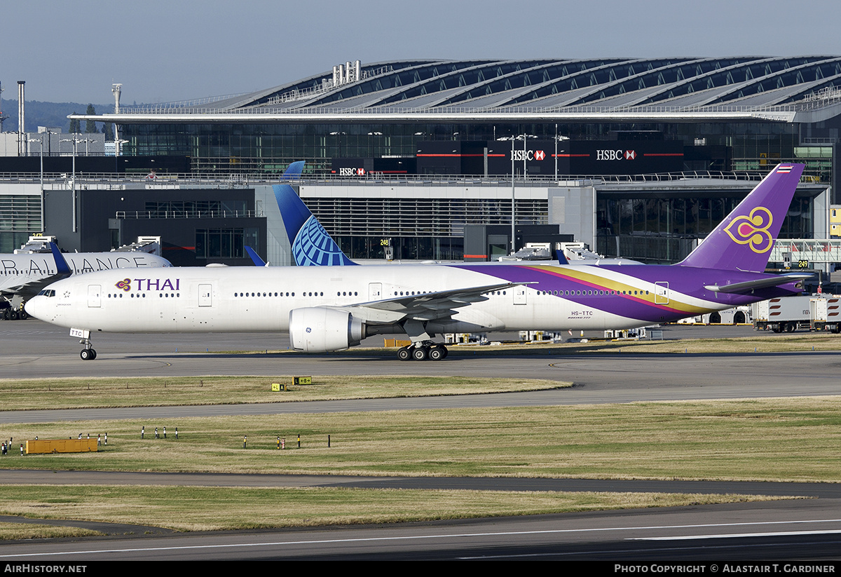 Aircraft Photo of HS-TTC | Boeing 777-300/ER | Thai Airways International | AirHistory.net #803928