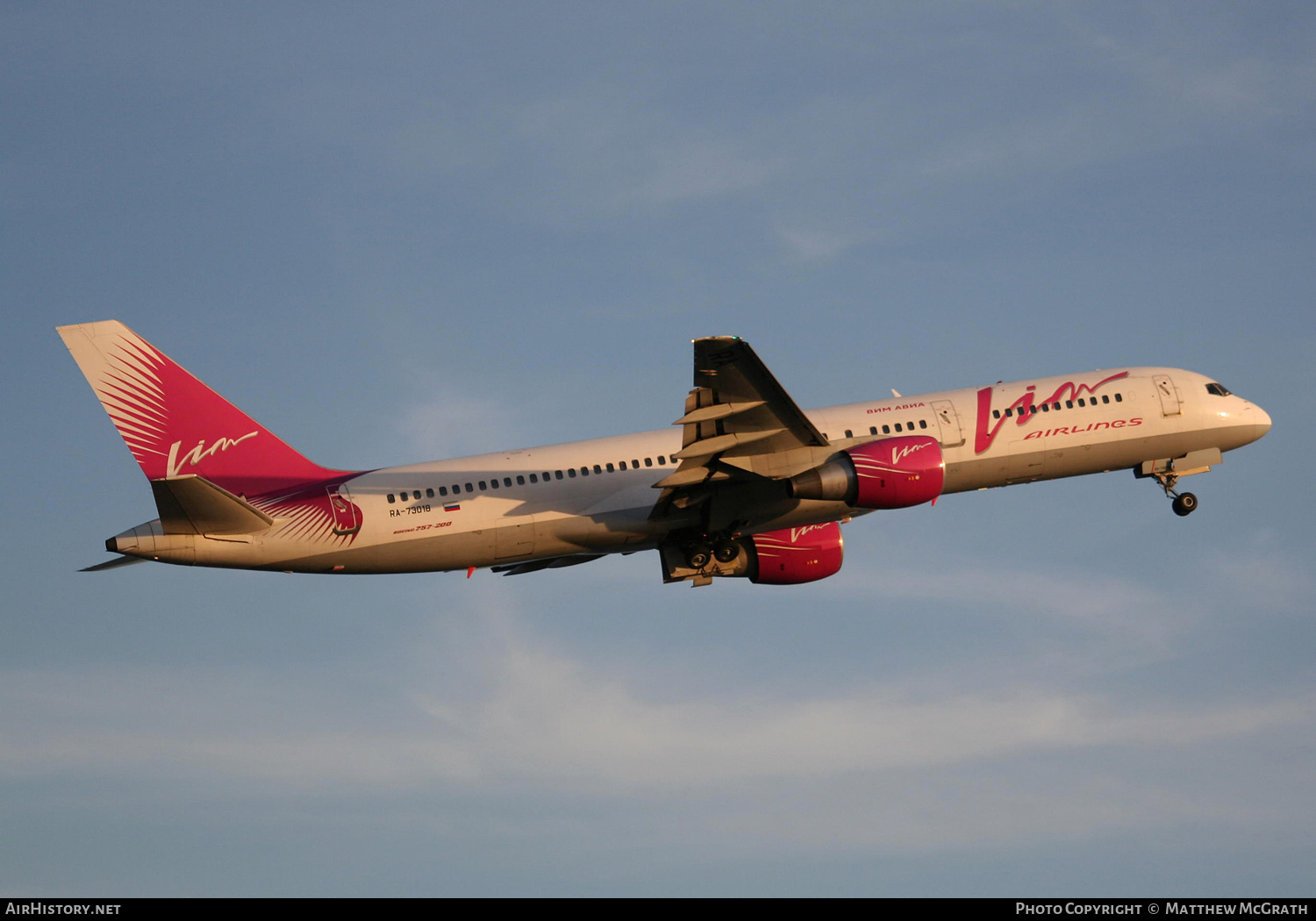Aircraft Photo of RA-73018 | Boeing 757-230 | VIM Airlines | AirHistory.net #803948